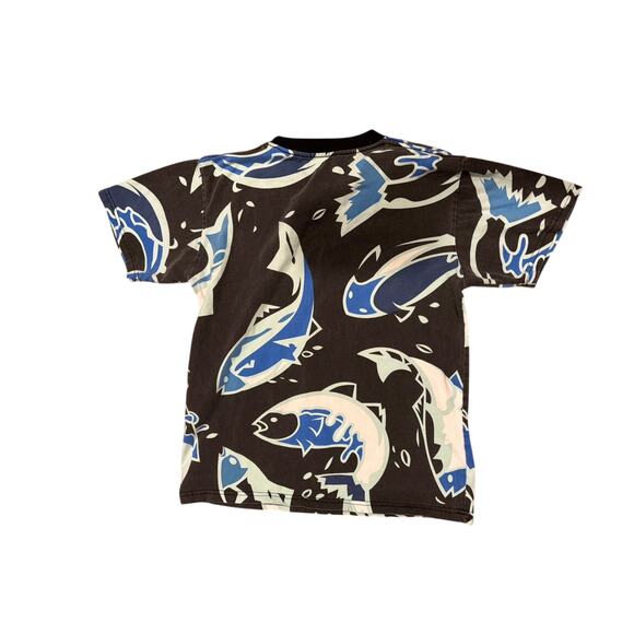 Kenzo Paris -Vintage “No Fish No Nothing” Collection -Carp Print T Shirt -Size L - Picture 2 of 8